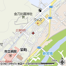 島根県安来市広瀬町広瀬（栄町）周辺の地図