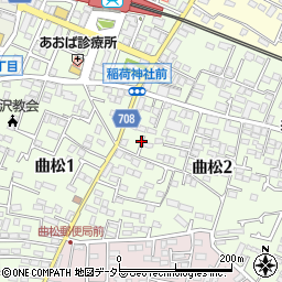 神奈川県秦野市曲松周辺の地図