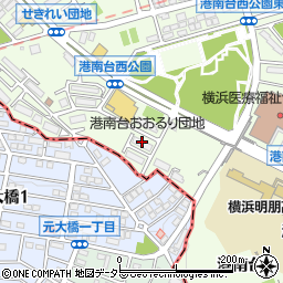 日本生命港南台荘１号棟周辺の地図