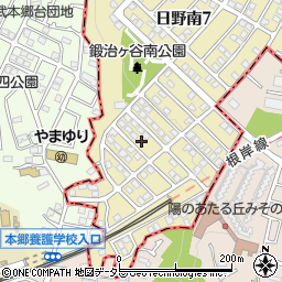 神奈川県横浜市港南区日野南7丁目20-16周辺の地図