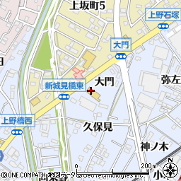愛知県犬山市上野大門周辺の地図