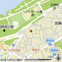 愛知県江南市草井町中15周辺の地図