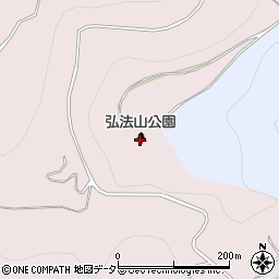 弘法山公園周辺の地図