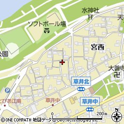 愛知県江南市草井町中50周辺の地図