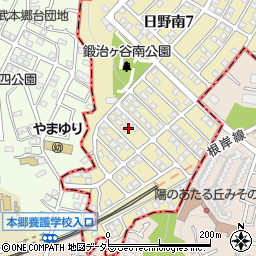 神奈川県横浜市港南区日野南7丁目20周辺の地図