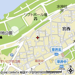 愛知県江南市草井町中17周辺の地図
