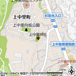 上中里神社周辺の地図