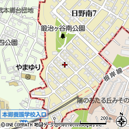 神奈川県横浜市港南区日野南7丁目20-4周辺の地図