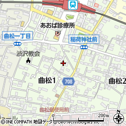 神奈川県秦野市曲松1丁目7周辺の地図