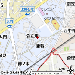 愛知県犬山市上野弥左畑362周辺の地図