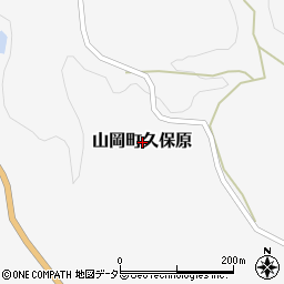 岐阜県恵那市山岡町久保原周辺の地図