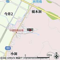 愛知県犬山市今井姥田周辺の地図