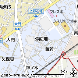 愛知県犬山市上野弥左畑366周辺の地図