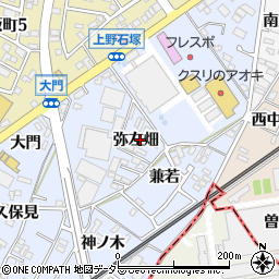 愛知県犬山市上野弥左畑361周辺の地図
