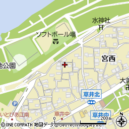 愛知県江南市草井町中21周辺の地図