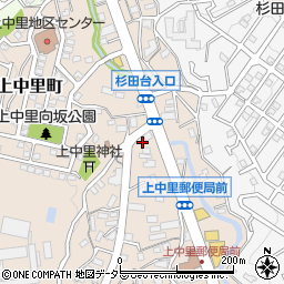 神奈川県横浜市磯子区上中里町615周辺の地図