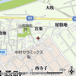 愛知県丹羽郡扶桑町山那宮東597周辺の地図