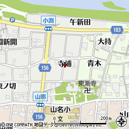 愛知県丹羽郡扶桑町小淵寺浦周辺の地図
