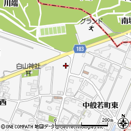 愛知県江南市中般若町周辺の地図