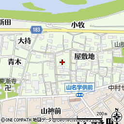 愛知県扶桑町（丹羽郡）山那周辺の地図