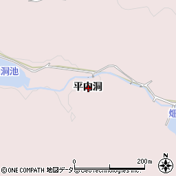 愛知県犬山市今井平内洞周辺の地図