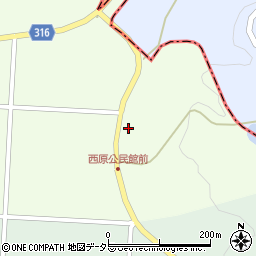 鳥取県西伯郡南部町西原周辺の地図