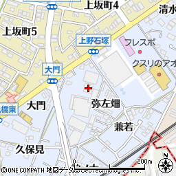 愛知県犬山市上野弥左畑350周辺の地図