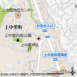 神奈川県横浜市磯子区上中里町376周辺の地図