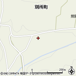 京都府綾部市別所町小松分周辺の地図