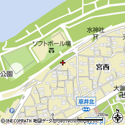 愛知県江南市草井町中周辺の地図