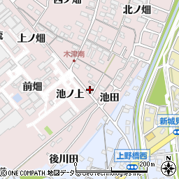 愛知県犬山市木津（池ノ上）周辺の地図