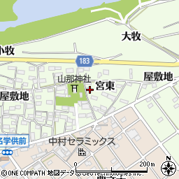 愛知県丹羽郡扶桑町山那宮東601周辺の地図