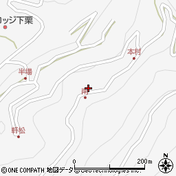 長野県飯田市上村下栗1171周辺の地図