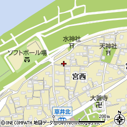 愛知県江南市草井町宮西4周辺の地図