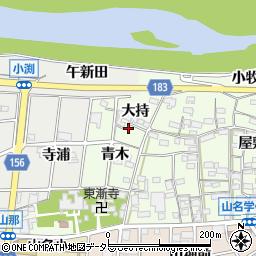 愛知県丹羽郡扶桑町山那大持809-8周辺の地図