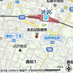 ファミリーマート渋沢南店周辺の地図
