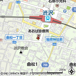 ファミリーマート渋沢南店周辺の地図