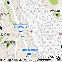 神奈川県横浜市磯子区上中里町361周辺の地図