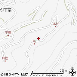 長野県飯田市上村下栗1166周辺の地図
