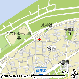 愛知県江南市草井町宮西1周辺の地図