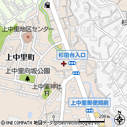 神奈川県横浜市磯子区上中里町382周辺の地図