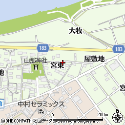 愛知県丹羽郡扶桑町山那宮東605周辺の地図