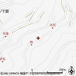 長野県飯田市上村下栗1161周辺の地図