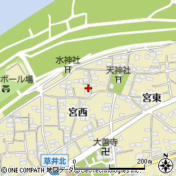愛知県江南市草井町宮西15周辺の地図
