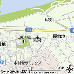 愛知県丹羽郡扶桑町山那宮東533周辺の地図