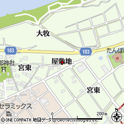 愛知県丹羽郡扶桑町山那屋敷地周辺の地図