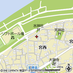 愛知県江南市草井町宮西6周辺の地図