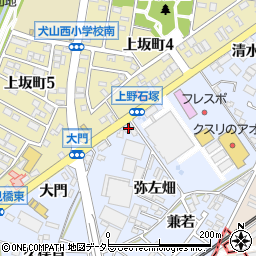 愛知県犬山市上野弥左畑301周辺の地図