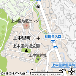神奈川県横浜市磯子区上中里町380周辺の地図