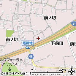 愛知県犬山市塔野地下前田8周辺の地図